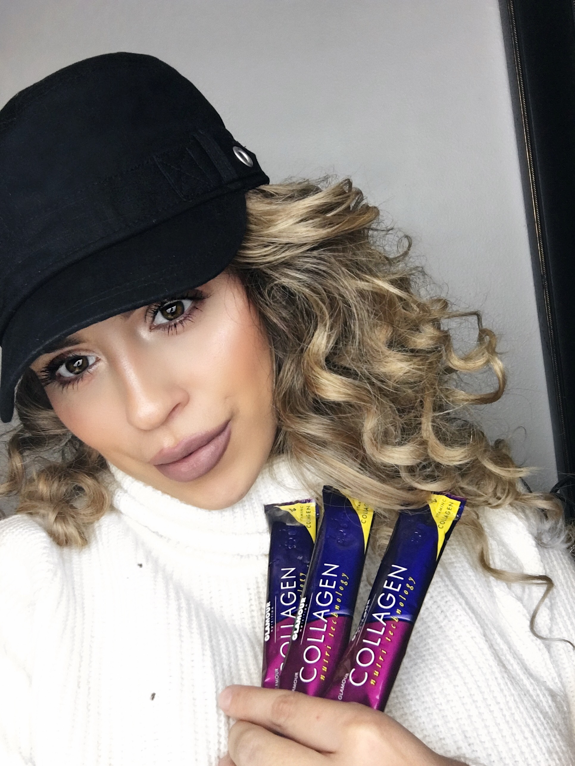 Cristal Garcia with her Glamour Collagen – Glamour Nutrition